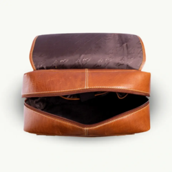 Rygsæk i læder - med foring