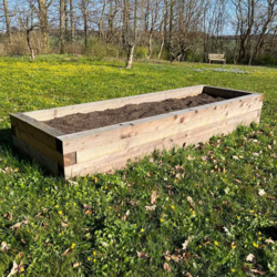 Højbed i lærketræ 1x4 meter - 40 cm højt