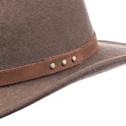 Bulman - brun hat med brunt hattebånd