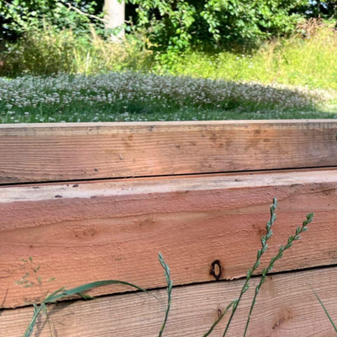Højbed i lærketræ 1x4 meter - 60 cm højt