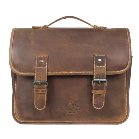 Rå og rustik lædertaske fra Alpenleder