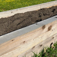 Højbed i lærketræ 1x3 meter - 50 cm højt