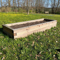 Højbed i lærketræ 1x4 meter - 50 cm højt