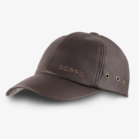 Leather cap - brun